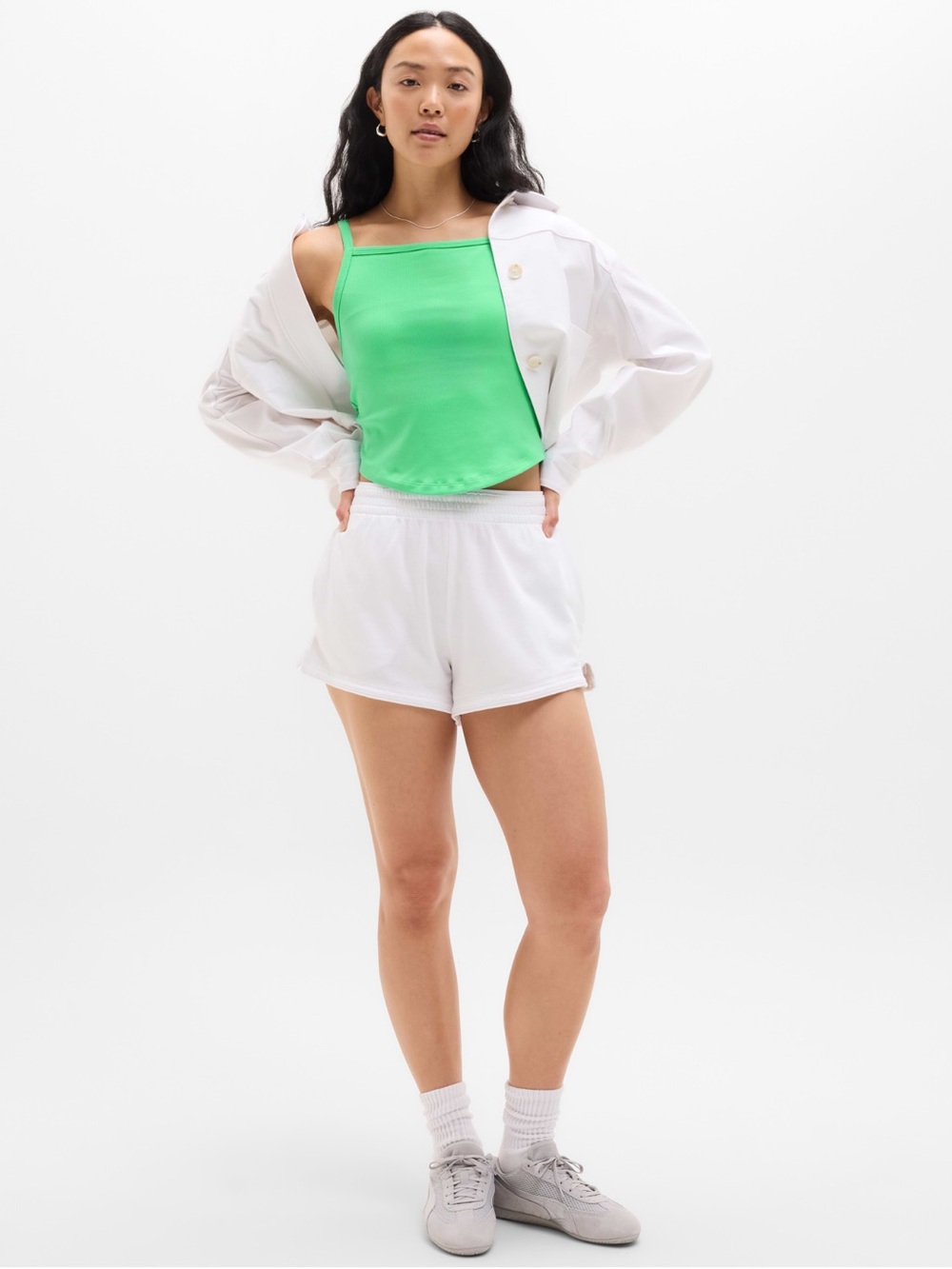 Athleta Signature Rib Apron Support Top